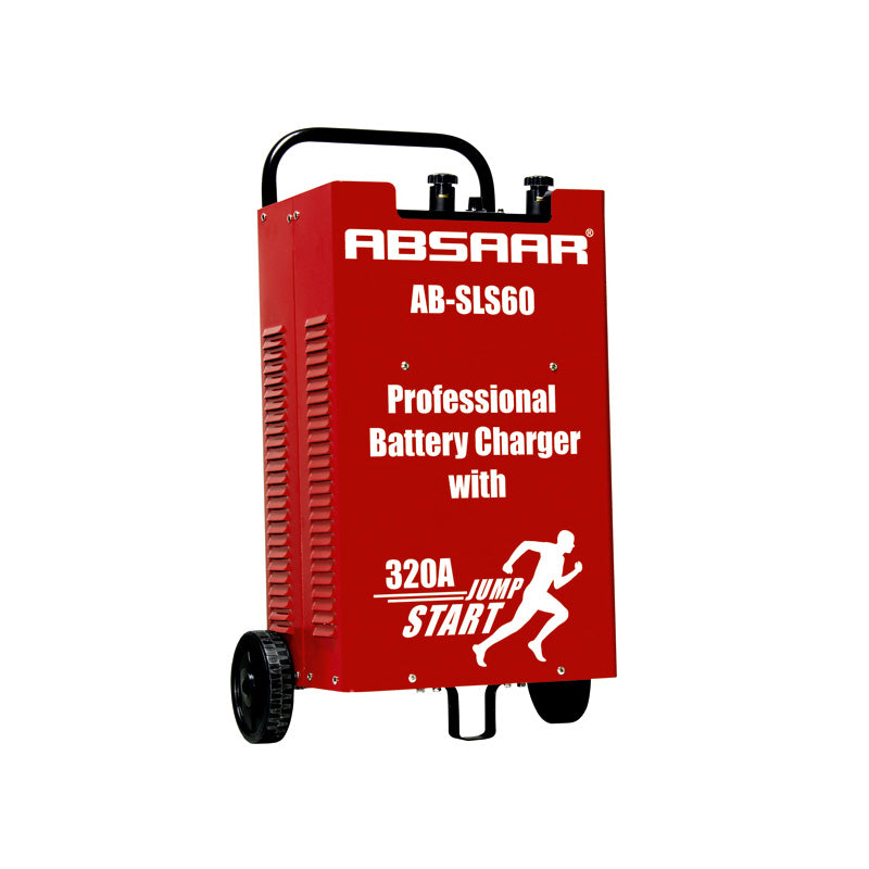 Absaar, Professionell batteriladdare 12V/24V 60A med starthjälpfunktion 320A - Mobil med handtag och hjul