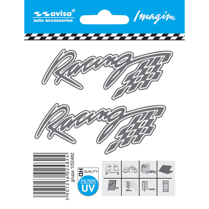 Avisa, Racing Auto Tattoo Stickers - 2 st - 8,2x3,3cm