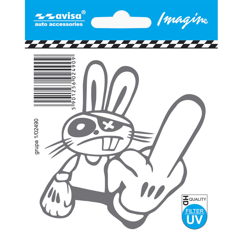 Avisa, Auto Tattoo Sticker Rabbit - 8,4x8,6 cm