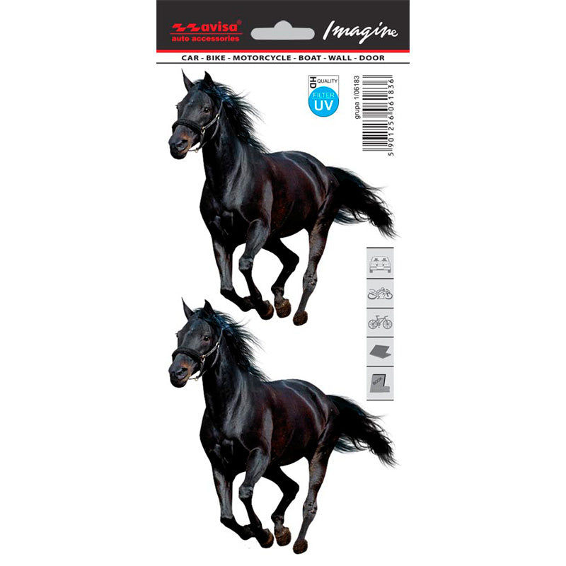 Avisa, Mustang Auto Tattoo Stickers - 2 st. - 11x12 cm