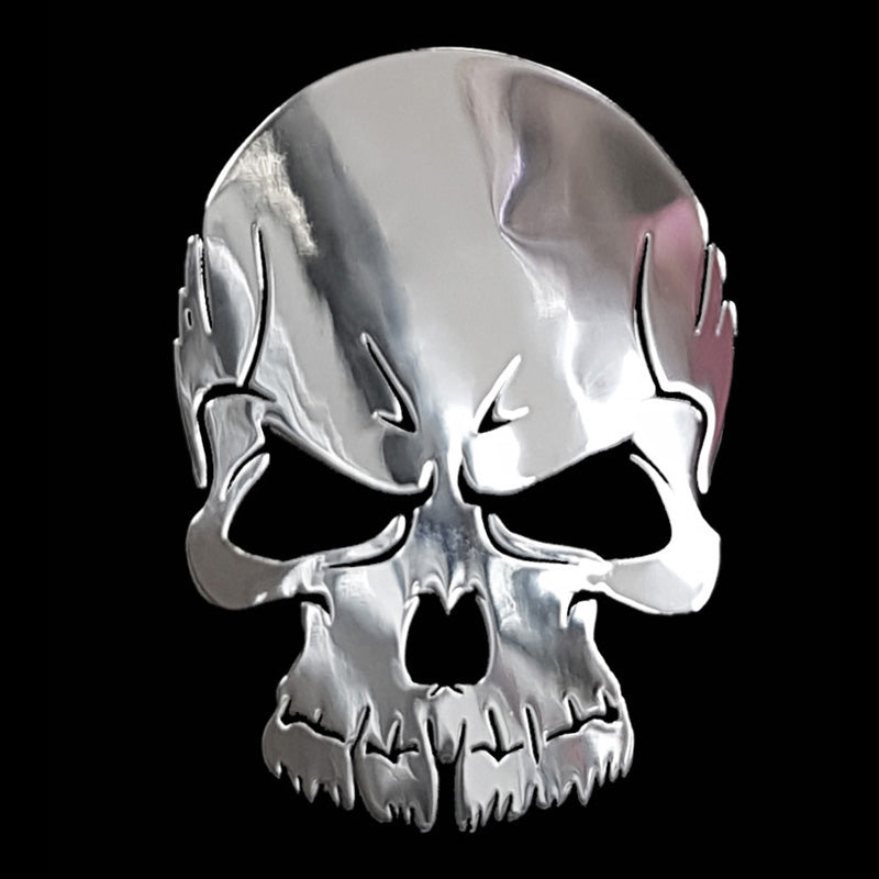 Avisa, 3D Skull Nickel Sticker - 39x50mm