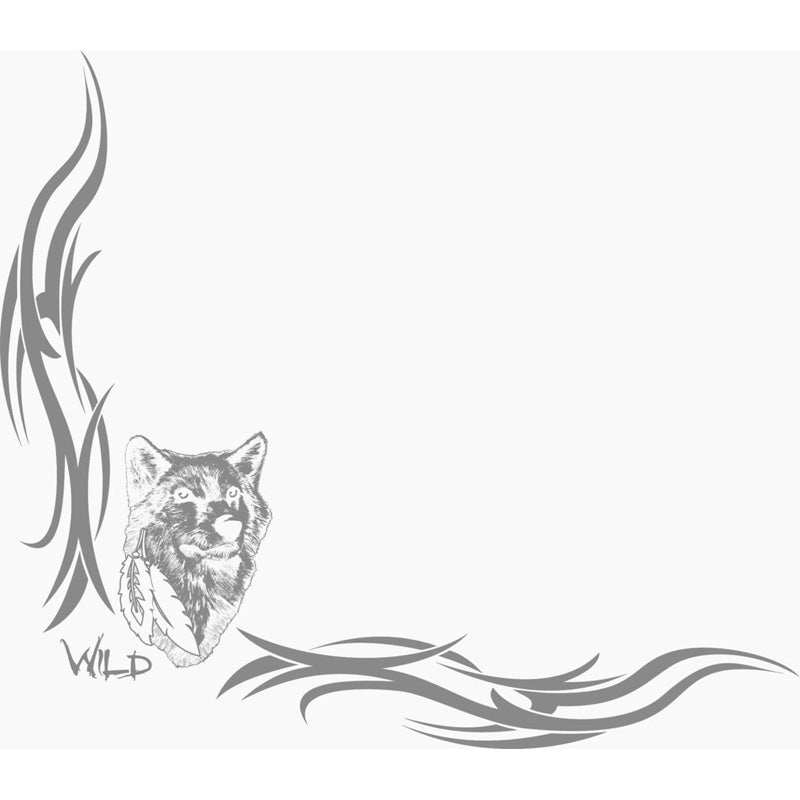 Avisa, Auto Tattoo Sticker Wolf - 46x55cm - 2-pack vänster och höger sida