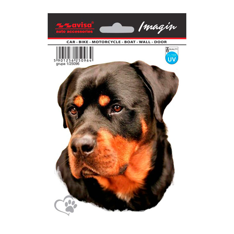 Avisa, Rottweiler Auto Tattoo Sticker - 13,5x11cm