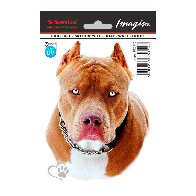 Avisa, Pit Bull Auto Tattoo Sticker - 11x14,5cm