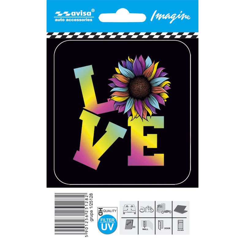 Avisa, Love Auto Tattoo Sticker - 8,7x9,2cm