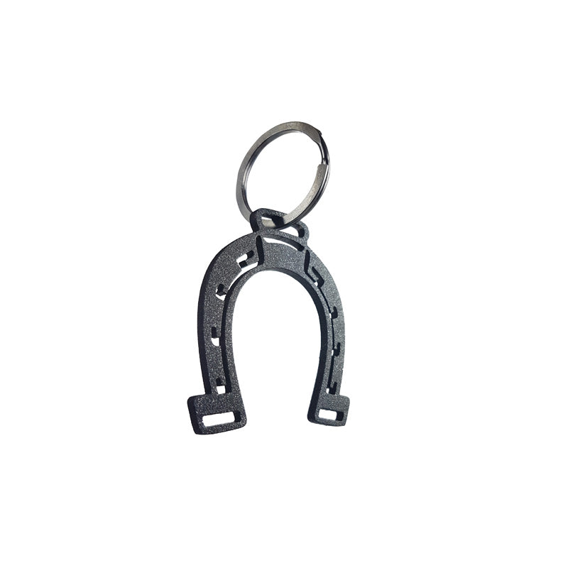 Avisa, Horseshoe Keyring - Svart - Glitter - 6x8cm