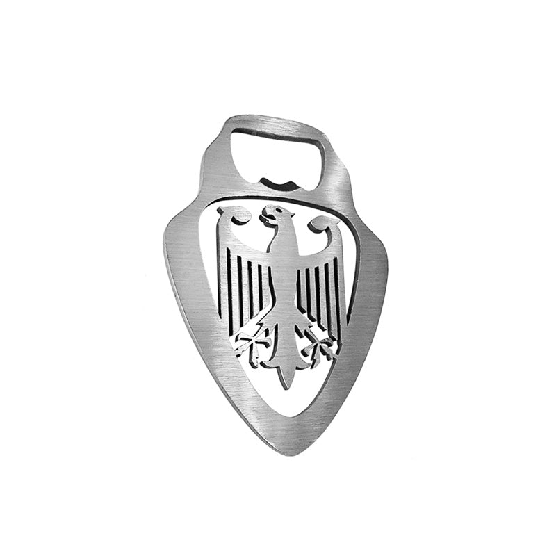 Avisa, flasköppnare i rostfritt stål - Germany Emblem - Silver - 10x7cm