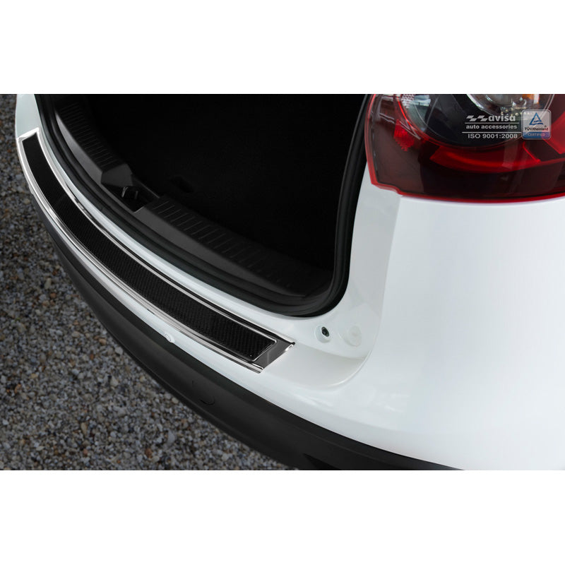 Avisa, Bakre stötfångarskydd, DeLuxe, Rostfritt stål, passar Mazda CX5 2012-2017 Chrome/Black Carbon