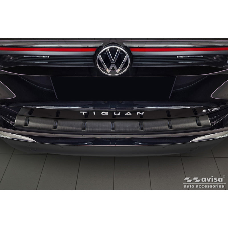 Avisa, Bakre stötfångarskydd, Svart, Rostfritt stål, passar Volkswagen Tiguan III (CT1) 2024- 'STRONG EDITION'