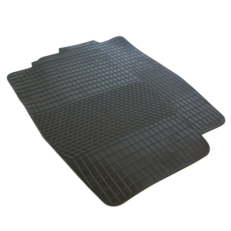 Carpoint Universal Rubber Mat Set Voyager - 4 delar - Svart