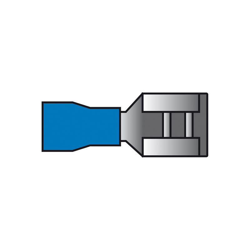 Carpoint, Blue Push-On Terminals - 6,3x0,8mm - 10 st.