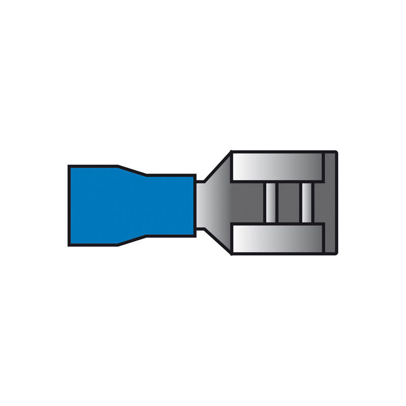 Carpoint, Blue Push-On Terminals - 6,3x0,8mm - 10 st. i blister