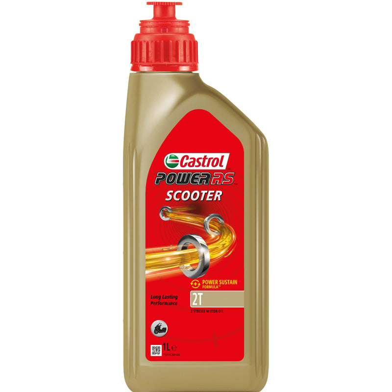 Castrol, Power RS ​​​​Scooter 2T - Halvsyntetisk olja för 2-taktsmotorer - 1 liter