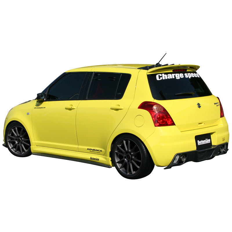 Chargespeed, Bakre Diffusor Skirts (Hörn), passar Suzuki Swift II Sport 2005- BottomLine (FRP)