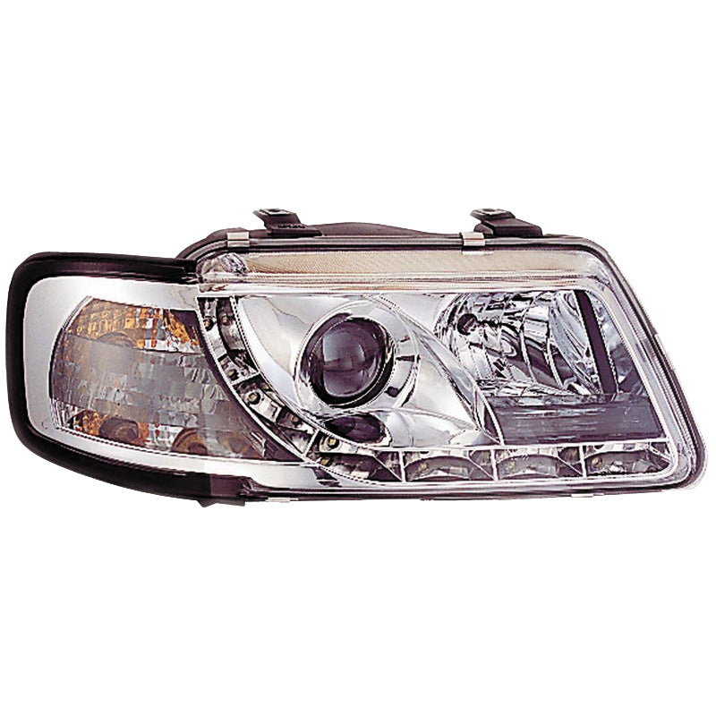 Framlampor, DRL-Look passar Audi A3 8L 1996-2000 - Krom