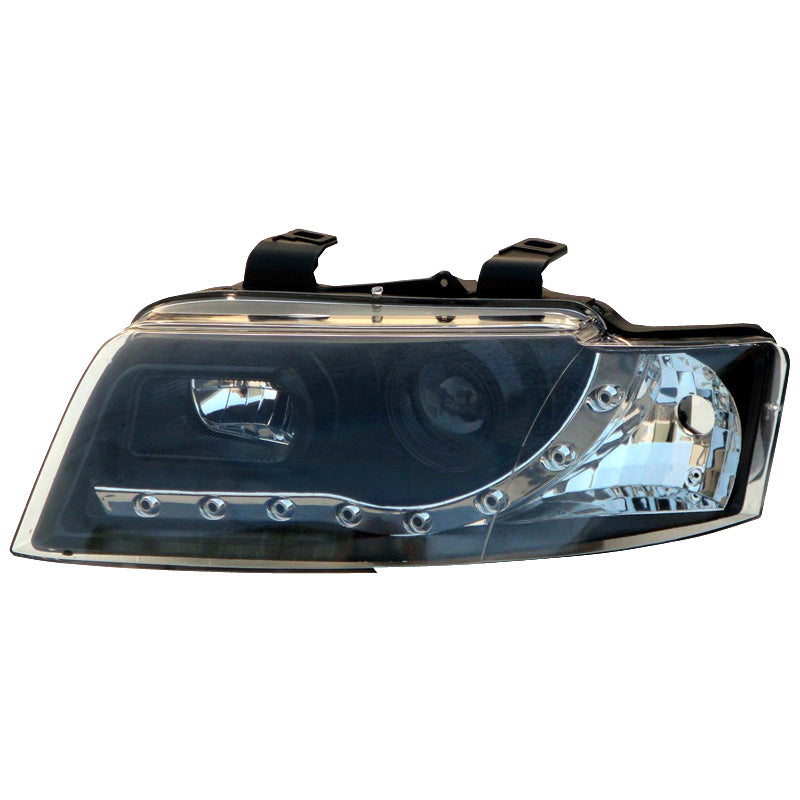 Framlampor, DRL-Look passar Audi A4 8E/B6 2001-2004 - svart