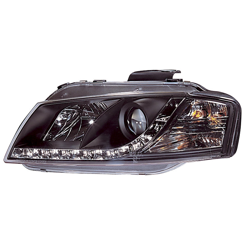 Framlampor, DRL passar Audi A3 8P 2003-2008 - svarta