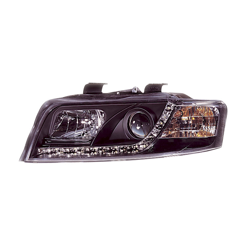 Framlampor, DRL passar Audi A4 8E/B6 2001-2004 - svart