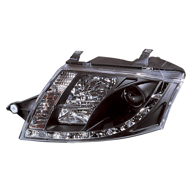 Framlampor, DRL passar Audi TT 8N 1999-2005 - svarta