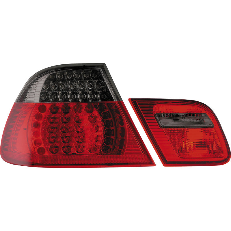 AutoStyle, LED-Baklampor, passar BMW 3-serie E46 Coupe 1999-2003 - Röd/Rök