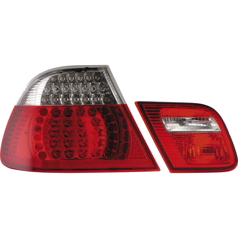 AutoStyle, LED-bakljus, passar BMW 3-serie E46 Coupe 1999-2003 - Röd/Klar