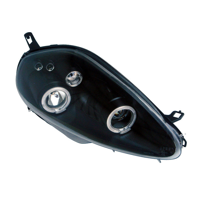 Framlampor, passar Fiat Grande Punto 2005-2008 - svarta - inkl. Halos