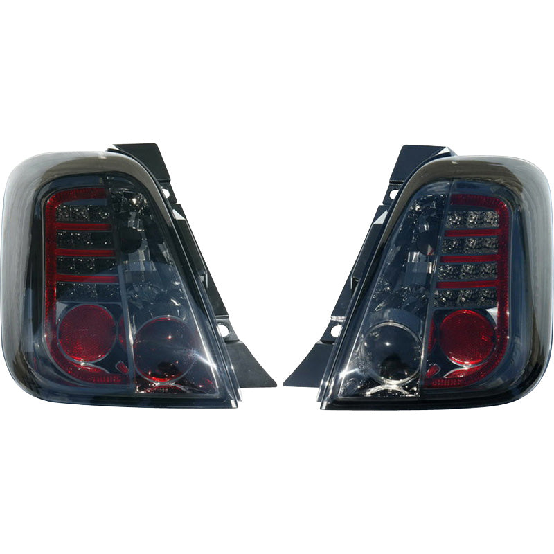 AutoStyle, LED-Baklampor, passar Fiat 500 2007- - Smoke