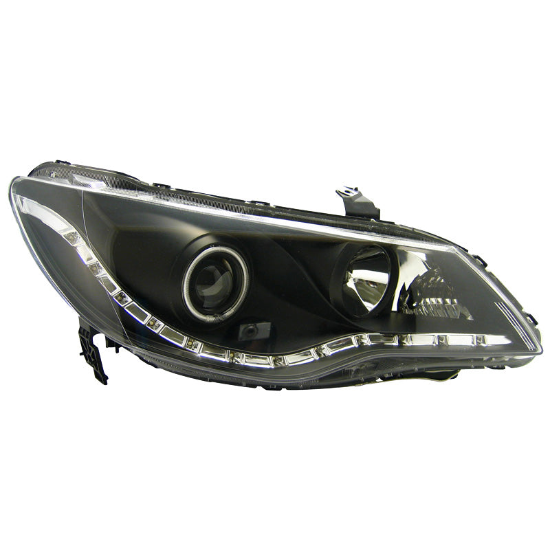 Framlampor, DRL-Look passar Honda Civic Sedan (Hybrid) 2005-2008 - svart