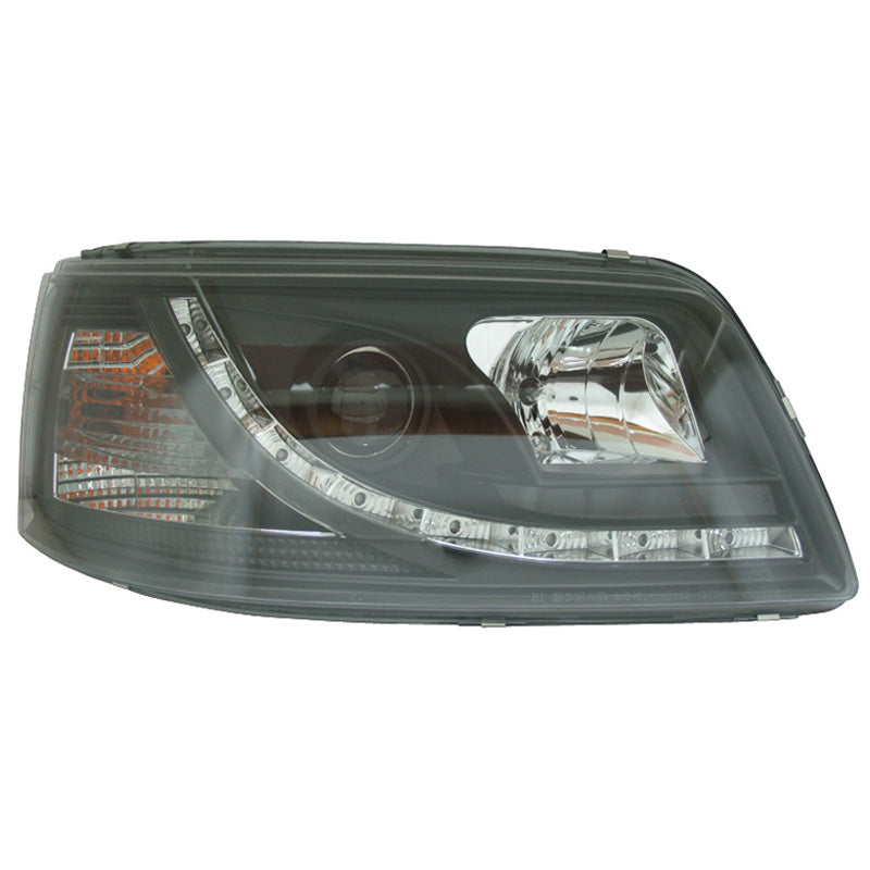 Framlampor, DRL passar Volkswagen T5 2003-2010 - svarta