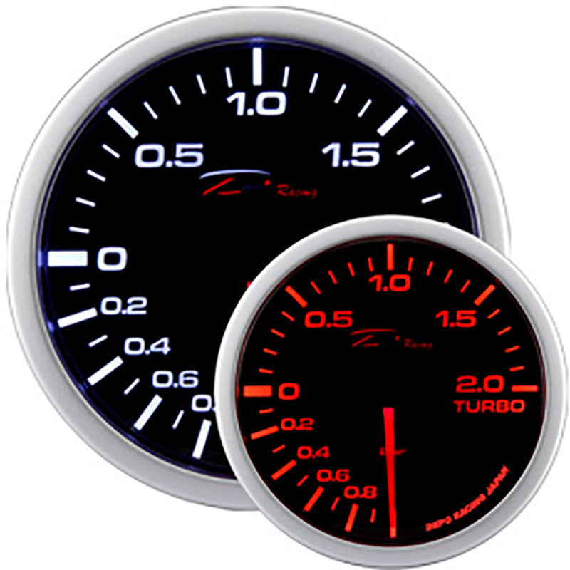 Depo Racing, WA-serien Boost Gauge - 52 mm - 2.0&gt;1 bar - Smoke Lens - Dubbel LED - Snabb respons