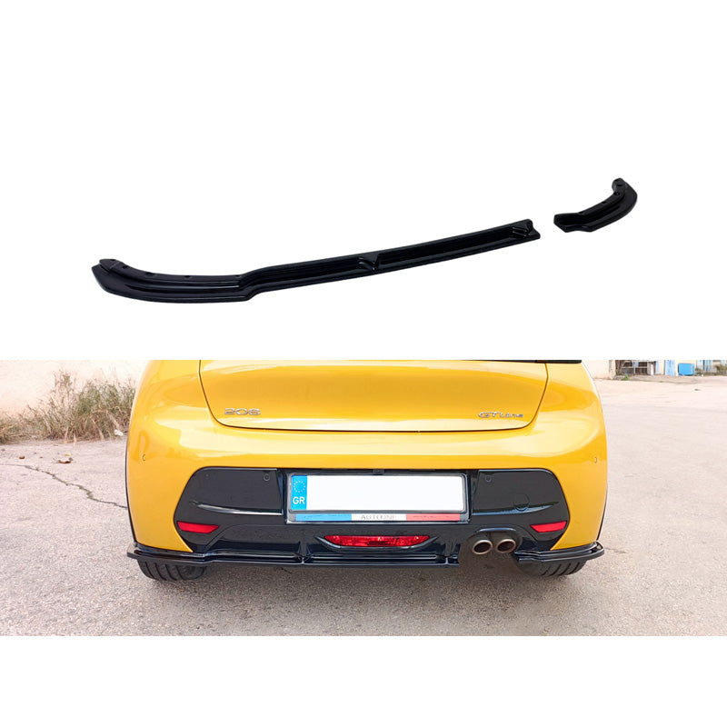 Motordrome, Bakre stötfångare (Diffuser) V.2, passar Peugeot 208 II 2019- (ABS Gloss black)