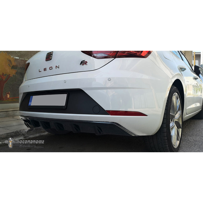 Motordrome, Bakre stötfångare (Diffusor), passar Seat Leon 5F FR 5-dörrars Facelift 2017-2020 (ABS)