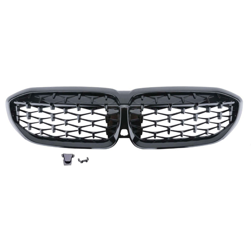 Glanssvart grill, Diamant, passar BMW 3-serie G20/G21 2019- exkl. LCI