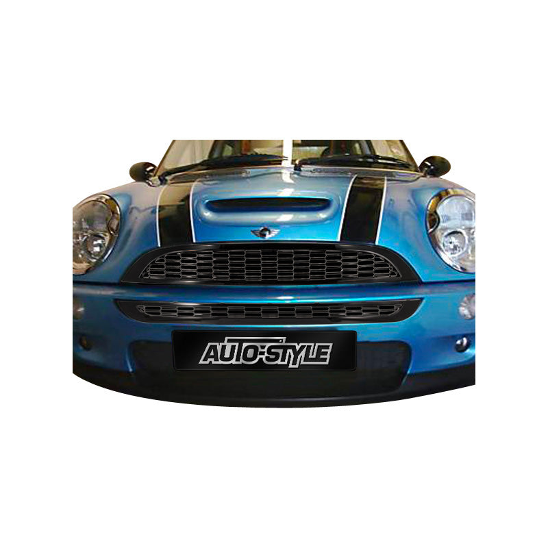 AutoStyle, Sportgrill, glanssvart passar BMW New Mini R50/R52/R53 2001-2006 (Övre + Nedre)