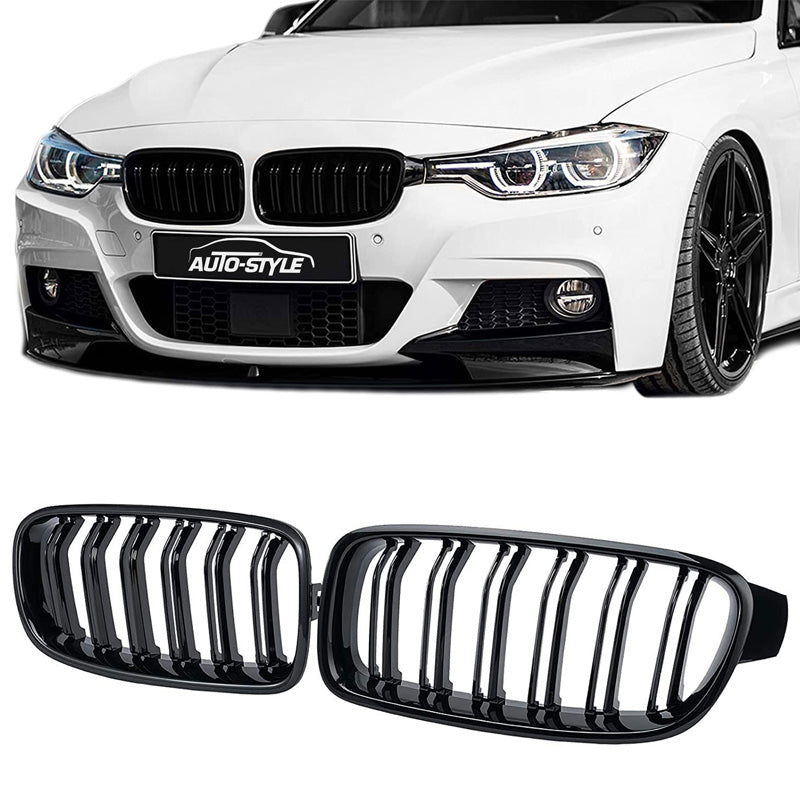 Gloss Black grill, passar BMW 3-serie F30/F31 2012-2016 M-Style