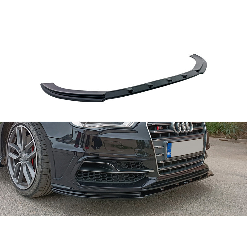 Motordrome, Frontspoiler, passar Audi A3 (8V) S-Line/S3 Hatchback/Sportback 2012-2016 (ABS Blank svart)