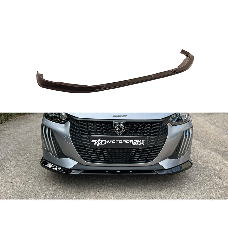 Motordrome, Frontspoiler, passar Peugeot 208 II Facelift 2023- exkl. GT-Line (ABS Gloss Black)