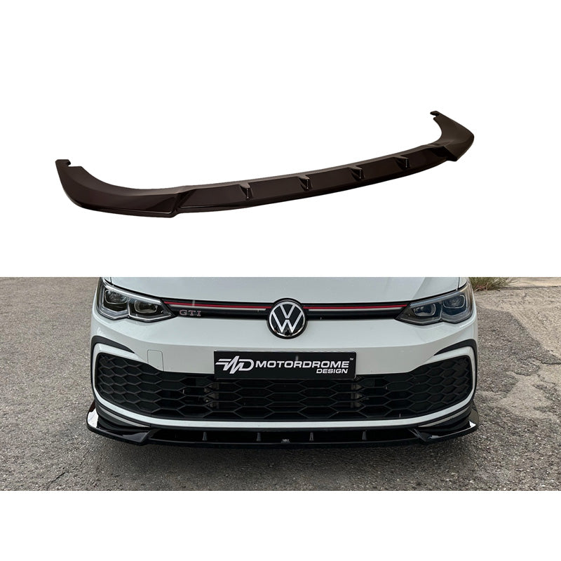 Motordrome, frontspoiler, passar Volkswagen Golf VIII (CD1) GTI/ R-Line 2020- (ABS Gloss Black)