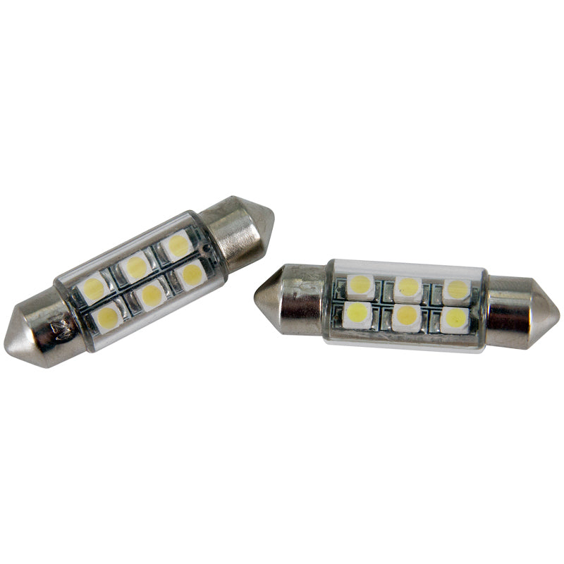 AutoStyle, SMD LED Interiörljus - Vit - 37x10mm, Set med 2 st.