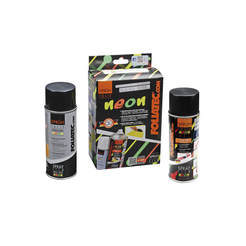 Foliatec Sprayfilm (Dip) NEON 2-delat set - röd 1x400ml + baslack 1x400ml