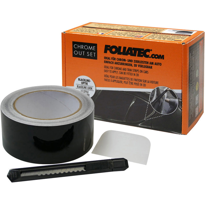 Foliatec 'Chrome Out' Set Black Matt - Filmremsa 5cm x 15m