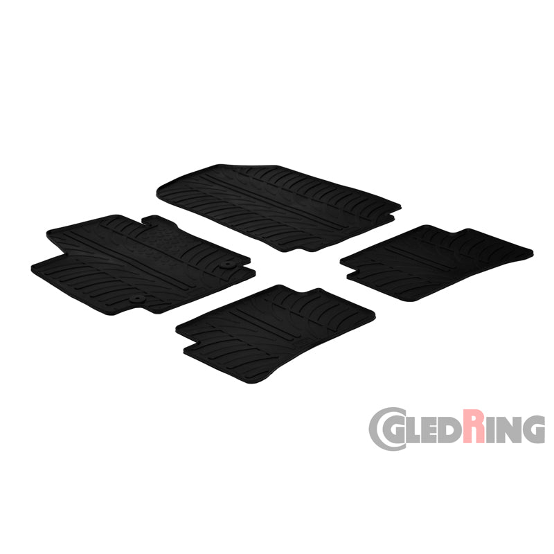 Gledring, Gummimattor, passar Renault Clio IV 5 dörrar 2012-2019 / Clio IV GT 2013- / Captur 2013-2019