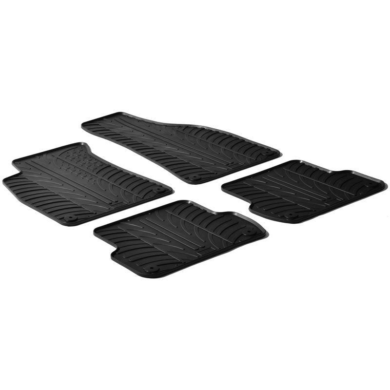 Gledring, Gummimattor, passar Audi A4 8E 2001-2008 / Seat Exeo (T-profil 4 delar + klämma)