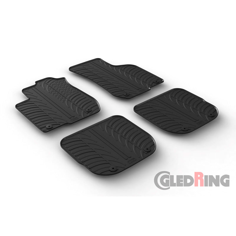 Gledring, Gummimattor, passar Audi A3 8L 1996-2003 (T-profil 4 stycken + klämma)