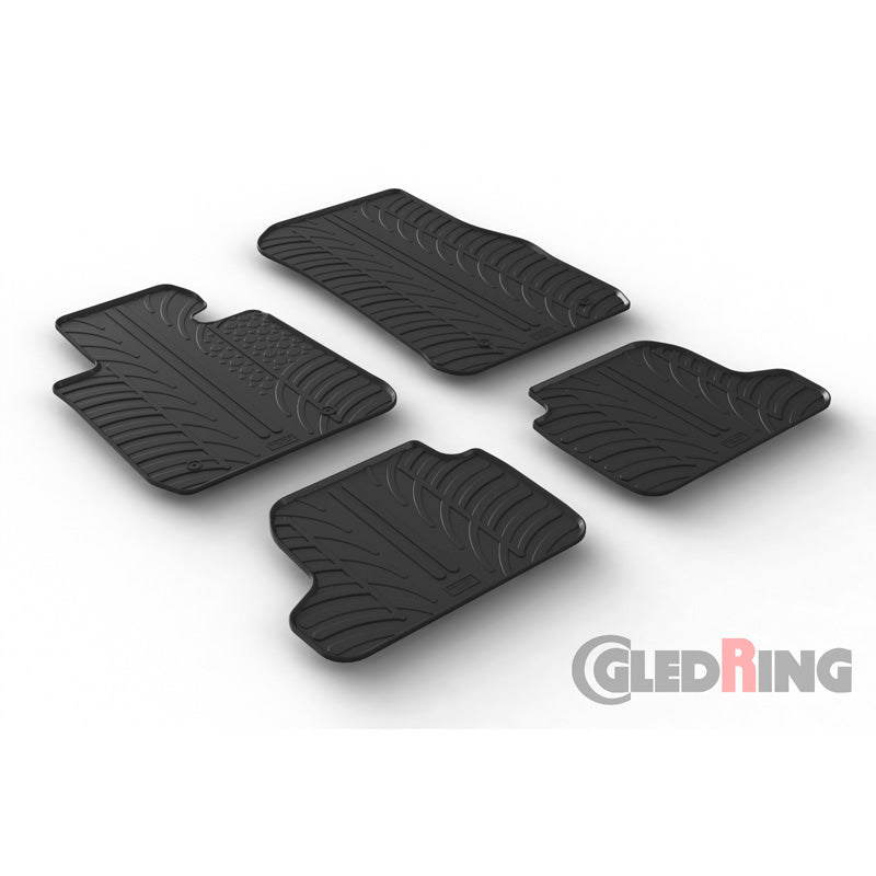 Gledring, Gummimattor, Passar för BMW 2-serie F22 Coupé 2013- (T-profil 4 delar + clips)