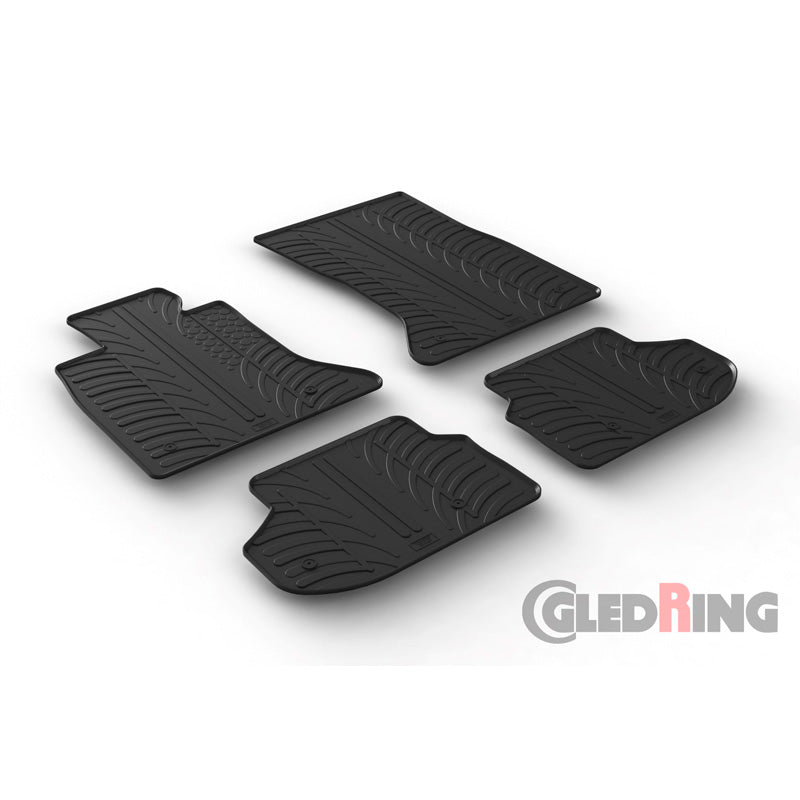 Gledring, Gummimattor, passar BMW 5-serie F10/F11 2010-2016 (T-profil 4 delar + klämma)