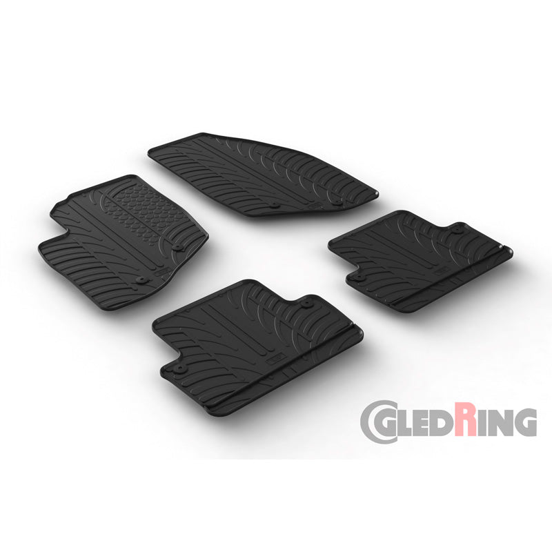 Glid, Gummimattor, Passar för Volvo V70/XC70 2000-2007 S60 2000-2009 (T-profil 4 delar + klämma)