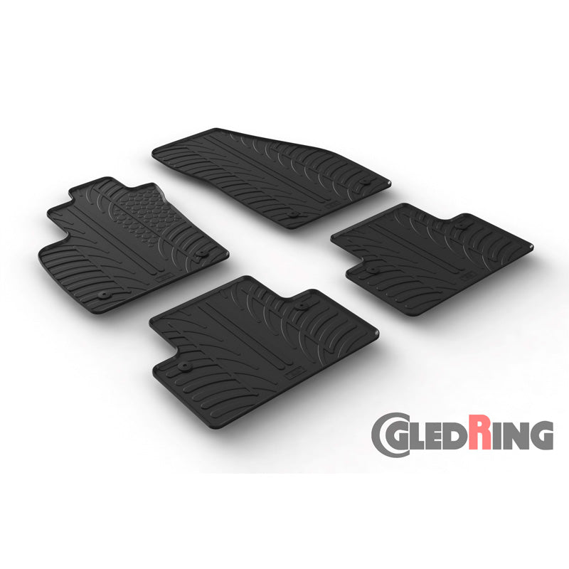 Glidring, Gummimattor, Passar för Volvo S40/V50 2004-2011 (manuell) (T-profil 4 delar + klämma)