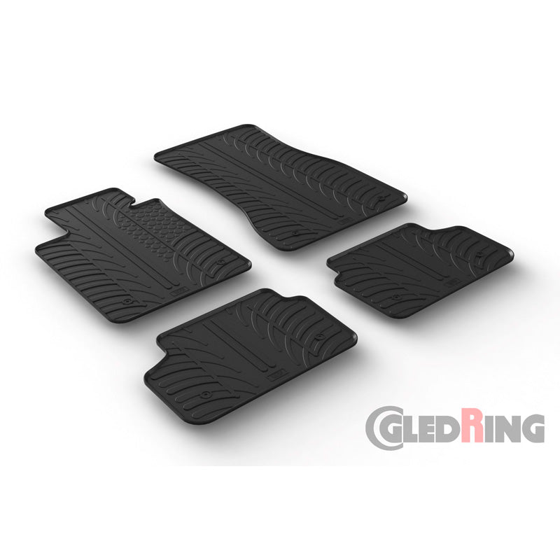 Gledring, Gummimattor, Passar för BMW 5-serie G30/G31 2017-2023 (T-profil 4 delar + clips)