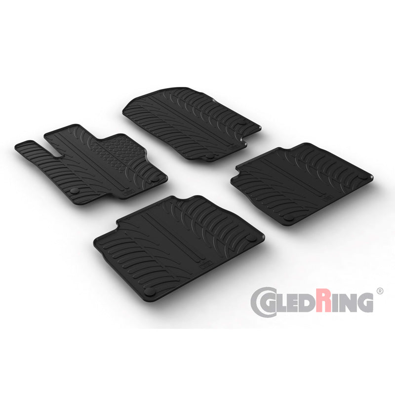 Gledring, Gummimattor, passar Mercedes GLE (W167) Automatisk 2/2019- (T-profil 4 delar + clips)